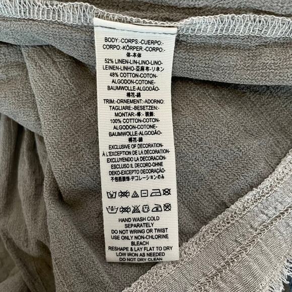 Free People | Womens Light Gray Relaxed Ruffled Tunic Top | Size: S - Picture 5 of 5